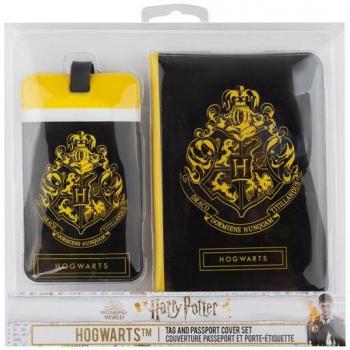 Etiqueta de Equipaje y Funda Pasaporte Harry Potter Hogwarts