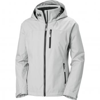 Helly Hansen Women's Crew Hooded Waterproof Midlayer Jacket 2.0 Grey L