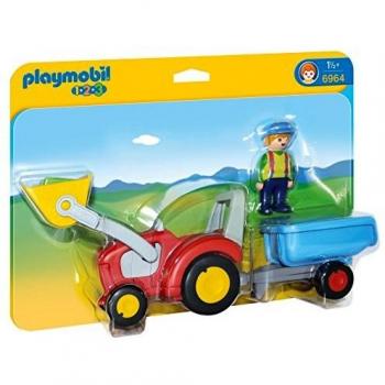 Playmobil 1.2.3 Tractor con Remolque 6964