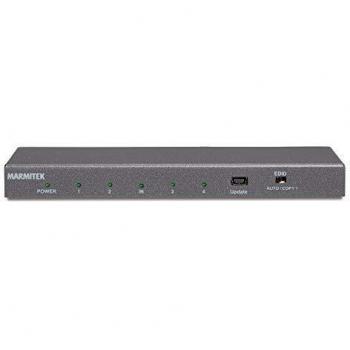 Divisor HDMI Marmitek Split 614 UHD 2.0 - 1 entrada / 4 salidas - Soporte 4K60 (4:4:4) - HDR - HDCP 2.2 - Metallico