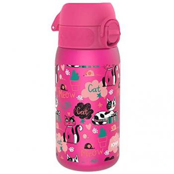 Botella de Agua Infantil a Prueba de Fugas 350 ml Gatos Rosa