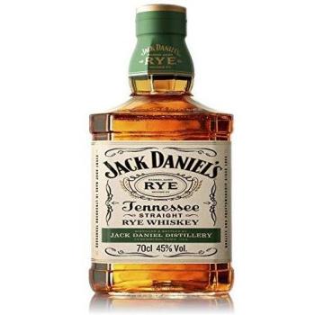 Whisky Jack Daniel's Rye, 45% Vol. Alcohol, Mezcla de 70% Centeno, 18% Maíz y 12% Cebada Malteada, Sabor Suave, Contenido 700ml