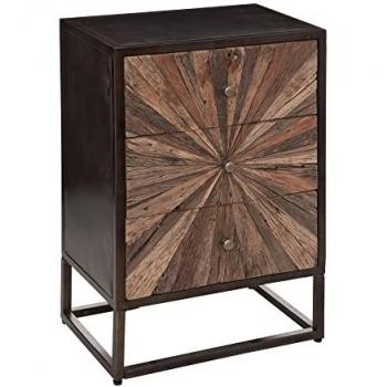 Cómoda de Madera y Hierro Reciclado Origins con Tres Cajones