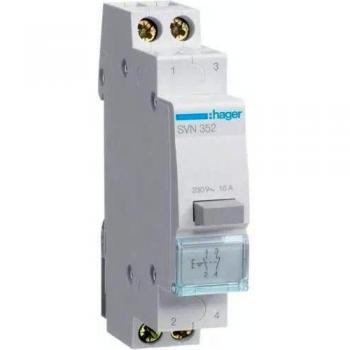 Hager SVN352 - Pulsador con enclavamiento 16a 250v 1na+1nc