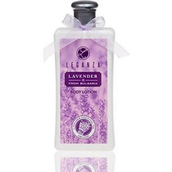 Loción corporal suavizante con aceite esencial de lavanda búlgara, Leganza.