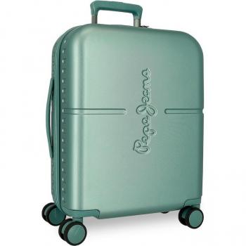Maleta de cabina Pepe Jeans Highlight rígida 55cm color verde