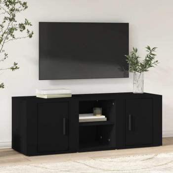 Mueble para TV Negro 100x31,5x35 cm en Madera Compensada