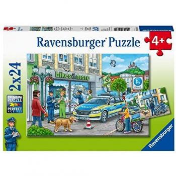 Rompecabezas Ravensburger 2x24 Piezas Policía en Acción - Con la Maestra de Policía Hannah