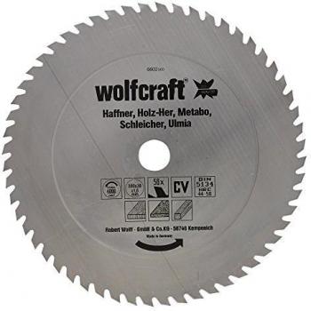 wolfcraft 6602000 6602000-1 Hoja de Sierra Circular CV, 56 dient, Serie roja diam. 300 x 30 x 1,6 mm, 300x30x1.6mm