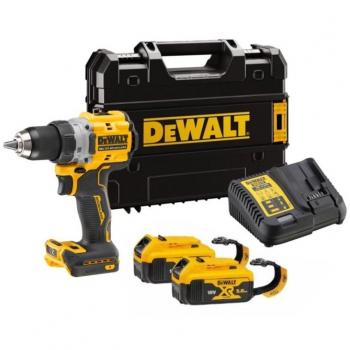 Atornillador percutor inalámbrico DeWalt DCD800P2LRT-QW 18V Li-Ion 2x5.0Ah, motor sin escobillas, diseño ergonómico, sistema TST