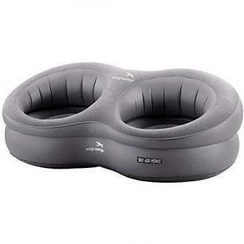 Sillón hinchable doble gris