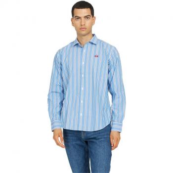 La Martina Striped Poplin Cotton Shirt - M, Casual Shirts, Male, Multicolor