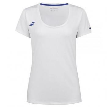 Camiseta de Manga Corta Babolat Play para Mujeres - Blanco