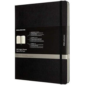 Planificador de Proyectos Moleskine Pro XL, Tapa Dura, Negro, 19x25 cm, 288 Páginas