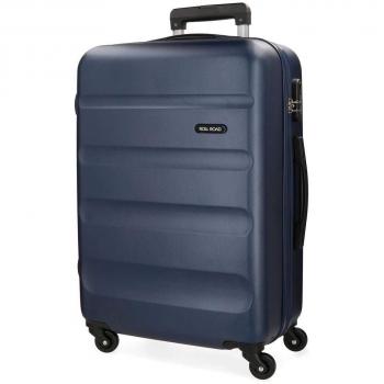 Roll Road Flex Maleta mediana Azul 46x64x23 cms Rígida ABS Cierre combinación 56L 3,1Kgs 4 Ruedas
