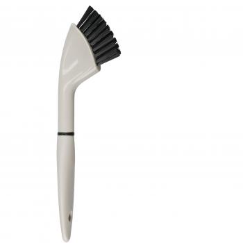 KitchenCraft Natural Elements Cepillo para Cocina Ecológico de Plástico Reciclado con Cerdas de Paja Estilo Abanico 29 cm Gris