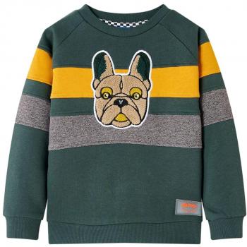 Sudadera Infantil Verde Oscuro Talla 128