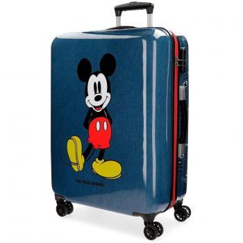Maleta mediana Mickey Blue rígida 69cm 4R