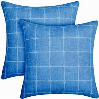 Amazon Brand - Umi Fundas de Cojin para Sofa Modernos Cubierta Color Liso 2 Piezas 40x40cm Azul Claro