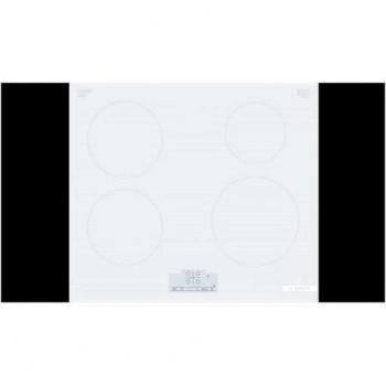Placa de Inducción Empotrada Bosch PUE612BB1J, 4 Zonas de Cocción, Color Blanco, Control Táctil y Temporizador