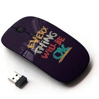 XP-Tech [ Ratón óptico 2.4G inalámbrico ] - Everything Will Be Ok Motivational