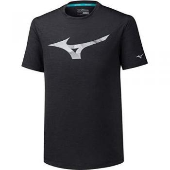 Mizuno Camiseta Impulse Core Graphic RB para Hombre, Color Negro, Gris, Hombre, Camisetas, J2GA9533-09, Negro, Small