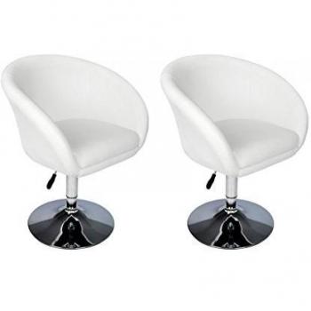 2 x Taburete de Bar Blanco 100% Poliuretano