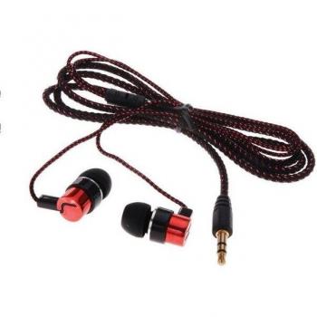 Auriculares Estéreo con Bajo Platinado y Cable Trenzado 3.5mm para iPhone, Samsung y Xiaomi