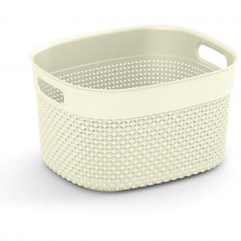 Curver Filo Cesta Rectangular S, Blanco Marfil