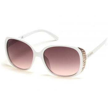 Gafas de sol Guess Mujer GF0382-5921F, lentes de protección UV400, montura de acetato, diseño elegante y moderno, color marrón con detalles dorados
