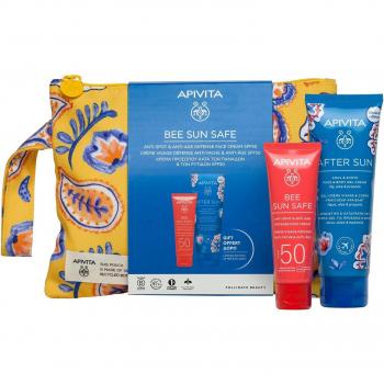 Pack Antiedad y Antimanchas Apivita con Crema SPF50 y After Sun