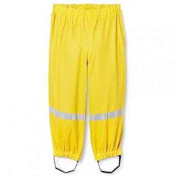 Playshoes Kids Fleece-Lined Rain Trousers, Yellow, Size 140