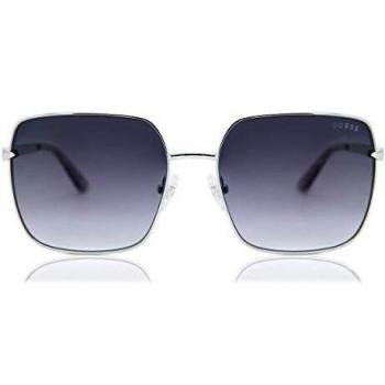 Guess GU7615 Women's Square Gradient Sunglasses - Shiny Light Nickel, 56mm