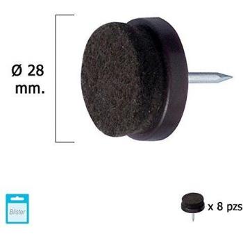 MAURER 5130140 Deslizante Marron con Fieltro Ø28