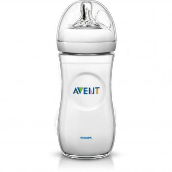 Philips Avent SCF696/17 - Biberón Natural con Tetina de Flujo Medio, Transparente, 330 ml
