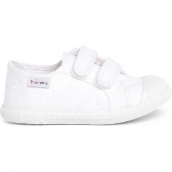 Zapatillas de lona para niños con cinta adhesiva y doble cierre adherente