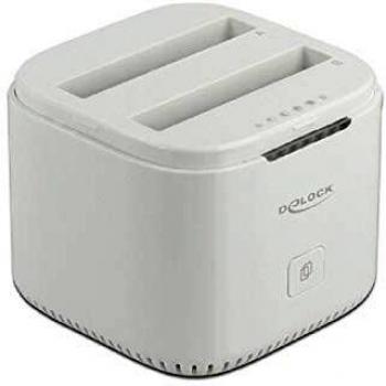 Estación de Acoplamiento USB Tipo C 3.2 para 2x HDD/SSD SATA de 2,5 con Función de Clonación