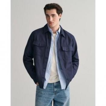 Sobrecamisa de Sarga Heavy Twill Azul Marino para Hombre Gant