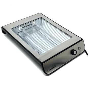 COMELEC D230580 Tostador, 600 W, Acero Inoxidable, Negro