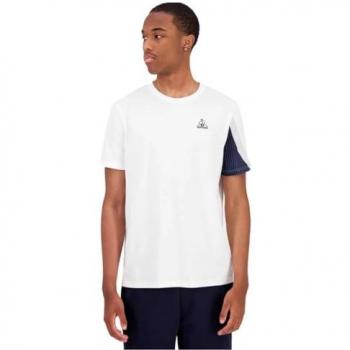 Camiseta Le Coq Sportif Heritage N°1 de manga corta para hombre en color blanco puro - Talla S