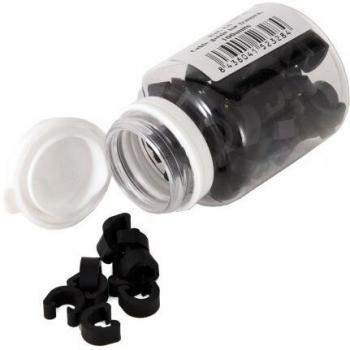 MSC Bikes CS. 100Uni - Clip para Sujetar Cables al Cuadro de Ciclismo, Color Negro