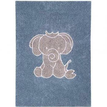 Happy Decor Kids Alfombra Lavable Elephant Blue - 120x160 cm
