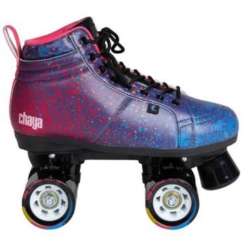Chaya Quad Vintage Airbrush Patines 4 Ruedas con diseño retro, sistema de frenos, ruedas de alta calidad para un deslizamiento suave y cómodo, bota acolchada para mayor soporte y comodidad, ideal para principiantes