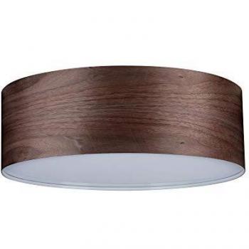 Lámpara de Techo Moderna Liska 3 Focos E27, 3 x 20W, Ø 450 mm, Madera Oscura