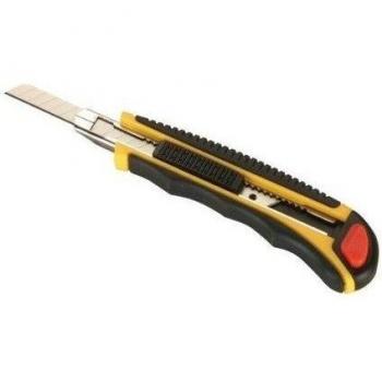 Alyco 195609 - Cutter de 9 mm mango bimaterial 140 mm + 5 cuchillas fragmentables