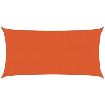 Toldo de vela HDPE naranja 160 g/m² 2,5x5 m