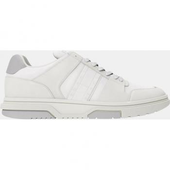 Chic White Lace-Up Sneakers with Contrast Details - EU37/US7
