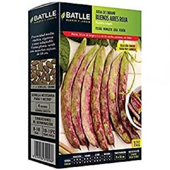 Semillas Leguminosas - Judía de enrame Buenos Aires roja 1Kg - Batlle