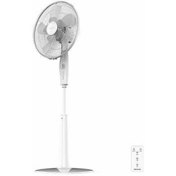 Cecotec Ventilador de pie con 10 aspas. Muy potente. Oscilante. Silencioso. 3 velocidades. Temporizador. Regulable. Motor de cobre. ForceSilence 1010 ExtremeFlow