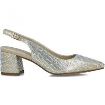 Menbur 25208 Zapatos de tacón Anund para mujer en dorado de piel vegana